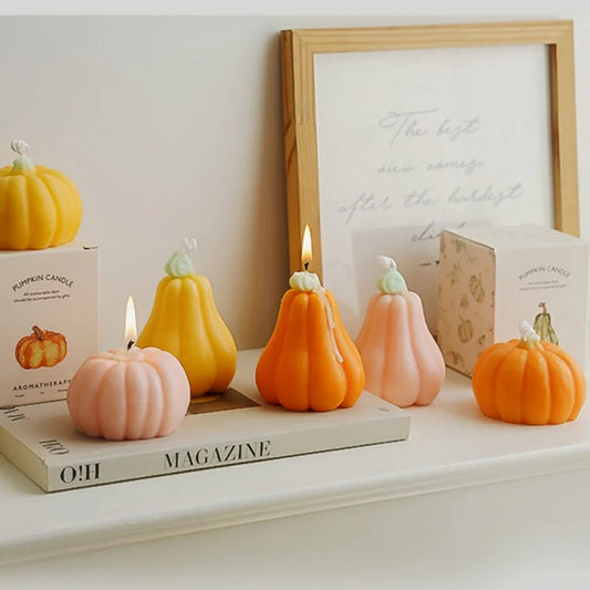 Pumpkin Shaped Scented Candle – Decorative Autumn & Halloween Home Candle | NaturalBuiltHome