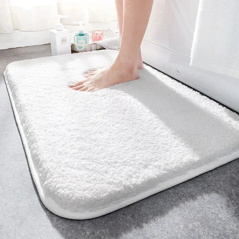 Bathroom Carpet Soft Fluffy Plush Thick Rug Non-slip Floor Mats Absorbent Bath Mat Коврик Для Ванной Tapete Para Baño 욕실 매트