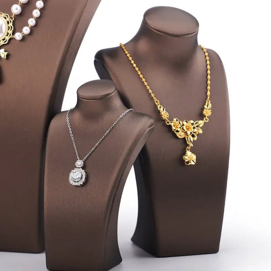 PU Leather Necklace Display Bust – Luxury Jewelry Stand for Pendant & Chain Showcase | Naturalbuilthome