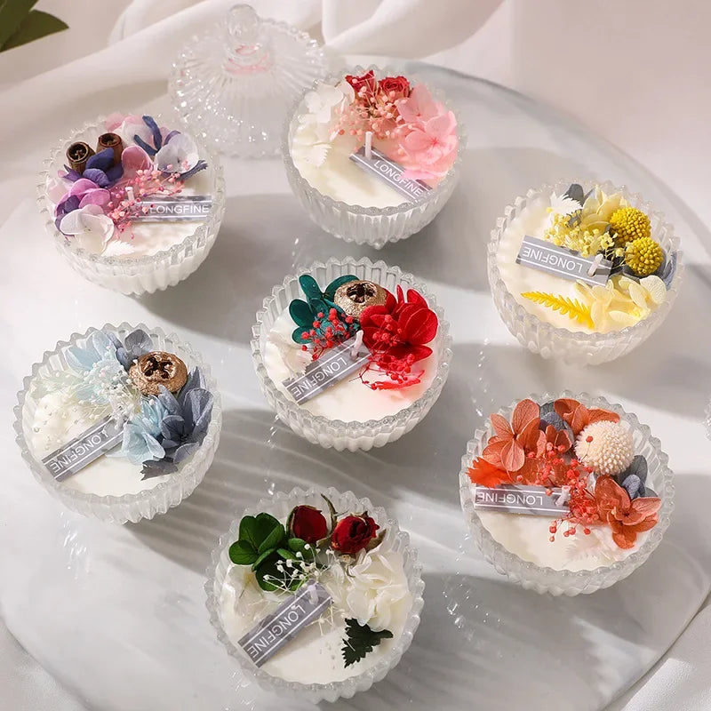 Dried Flower Aroma Candle Valentine's Day Romantic Atmosphere Creative Dried Flower Candle Gift For Friends Home Decoration
