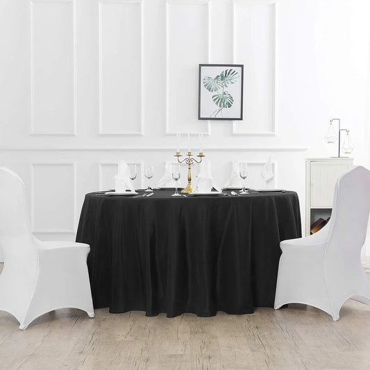 60/90/120 inch Round Tablecloth,Washable Polyester Fabric Table Cloth Decorative Table Cover for Wedding Party Dining Banquet