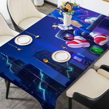 S-Sonic The Hedgehog Table Living Room Wedding Festival Table Decoration Tablecloth Outdoor Picnic Waterproof And Oil-proof