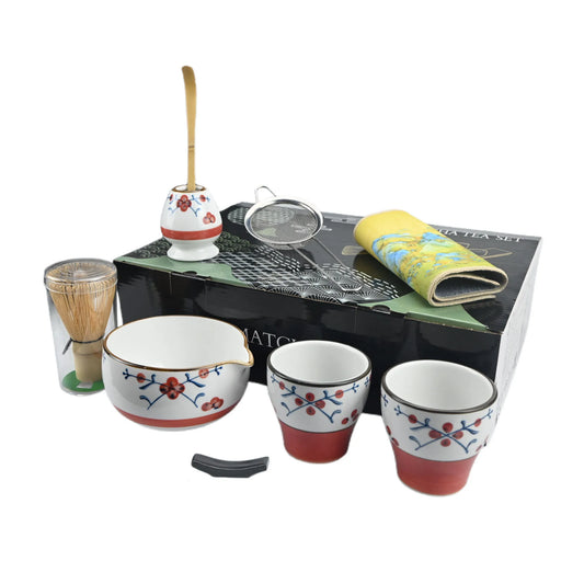 Matcha Tea Ceremony Set – 9-Piece Porcelain Bowl, Bamboo Whisk, Scoop & Accessories | NaturalBuiltHome