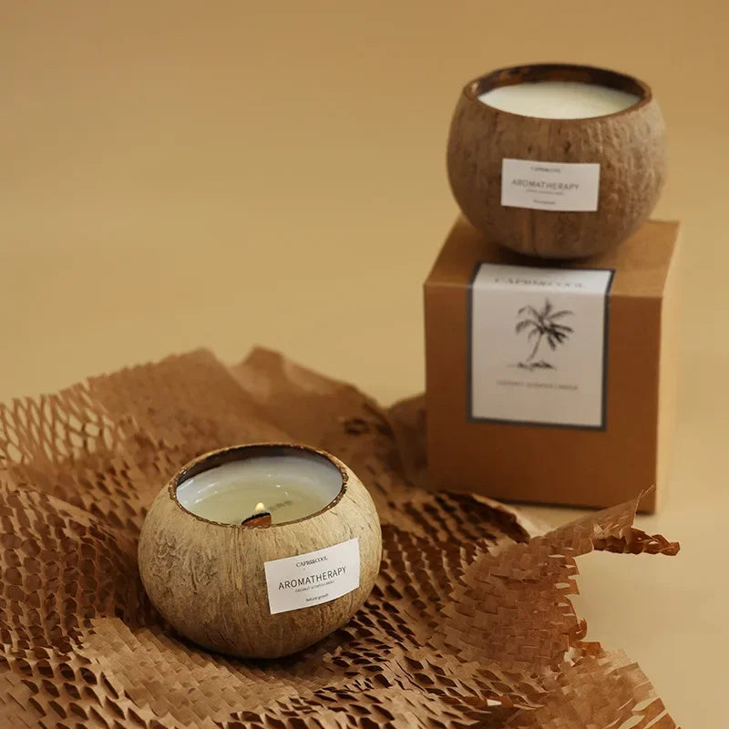 Coconut Shell Ornament Scented Candles Gift Atmosphere Minority Senior Bedroom Originality Fragrance Birthday Present Souvenir