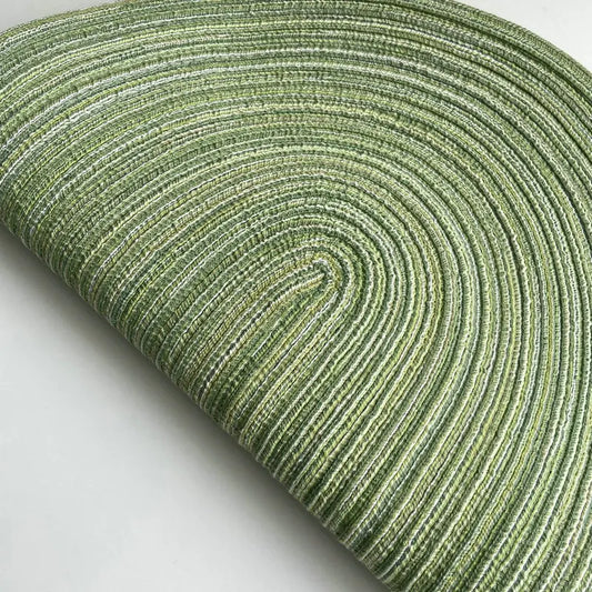 1/6/10PCS Green Braided Placemats Big Oval Table Mats Pad Kitchen Accessories Outdoor Indoor Christmas Holiday Party Place Mats