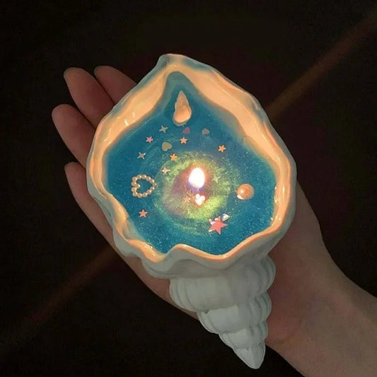1PCS Sea Shell Aromatherapy Candle Creative Starfish Shell Scented Candle Sea Shell Candle Handmade Sea Shell Whirlpool Candles