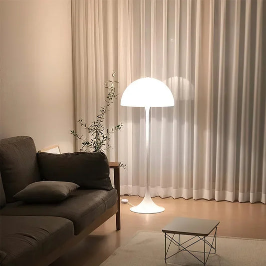Danish Designer Iron Acrylic White Floor Lamp Minimalist Study Living Room Sofa Bedroom Bedside Desk LED Mushroom Table Lamp