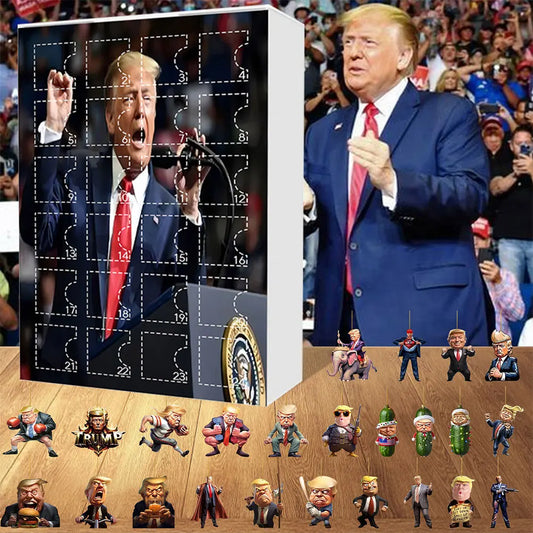 Advent Calendar 2024 Christmas Trump Ornament Christmas Advent Calendar Xmas Countdown Calendar Xmas Hanging Tree Decorations