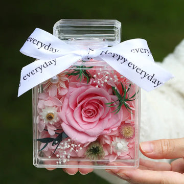 Eternal Flower Perfume Bottle Everlasting Real Rose Home Decoration Valentine's Day Bestie Wedding Gift Ins Mother's Day Gift