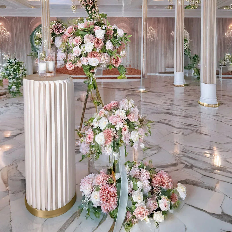 200x45CM Pink Rose Ball Wedding Arch Background Decoration Long Row Flower Table Arrangement Floral Arrangement