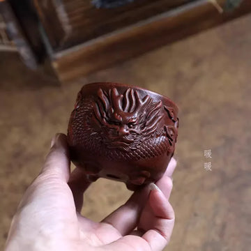Circle Dragon Bonsai Pot,Loong Carved,Purple Sand,Tradition China,Classical Chinese Dragon,Garden Decoration