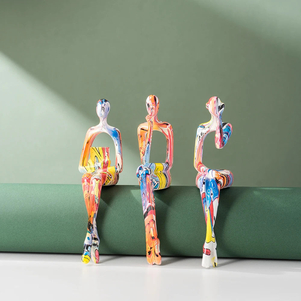 Vilead Graffiti Abstract Figurine Modern Pop Art Sculpture Interior Home Living Room Bookshelf Desk Decor Accessories