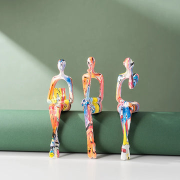Vilead Graffiti Abstract Figurine Modern Pop Art Sculpture Interior Home Living Room Bookshelf Desk Decor Accessories