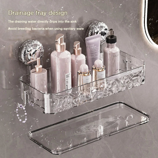 Suctioncuptriangle rectangular storage rack bathroom punch-free wall-mounted shelf toilet bathroom corner washbasin storage rack