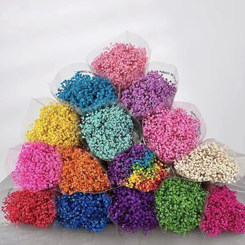 Artificial Eternal Flower Bouquet, DIY Material, Baby Breathing, Wedding, Home Decoration, Arrangement Dried Flowers, 400g