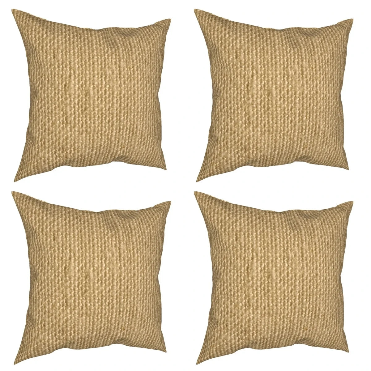 Jute Fibers simulation Square Pillowcase Polyester Printed Zipper Decor Throw Pillow Case Home Cushion Cover 45x45cm 18x18Inch