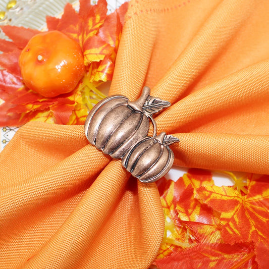 6Pcs Pumpkin Napkin Rings Thanksgiving Halloween Napkin Rings Holders for Dinner Parties Family Gatherings Table Decor HB281