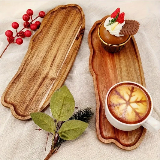 Storage Tray Wooden Decorative Japanese Style For Coffee Table Food Serving Fruit Desserts Candies Bread Snacks Cakes