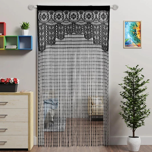 Door String Curtains Boho Macrame Doorway Window Curtains Room Dividers Rod Pockets Wall Hanging for Bedroom Living Room Kitchen
