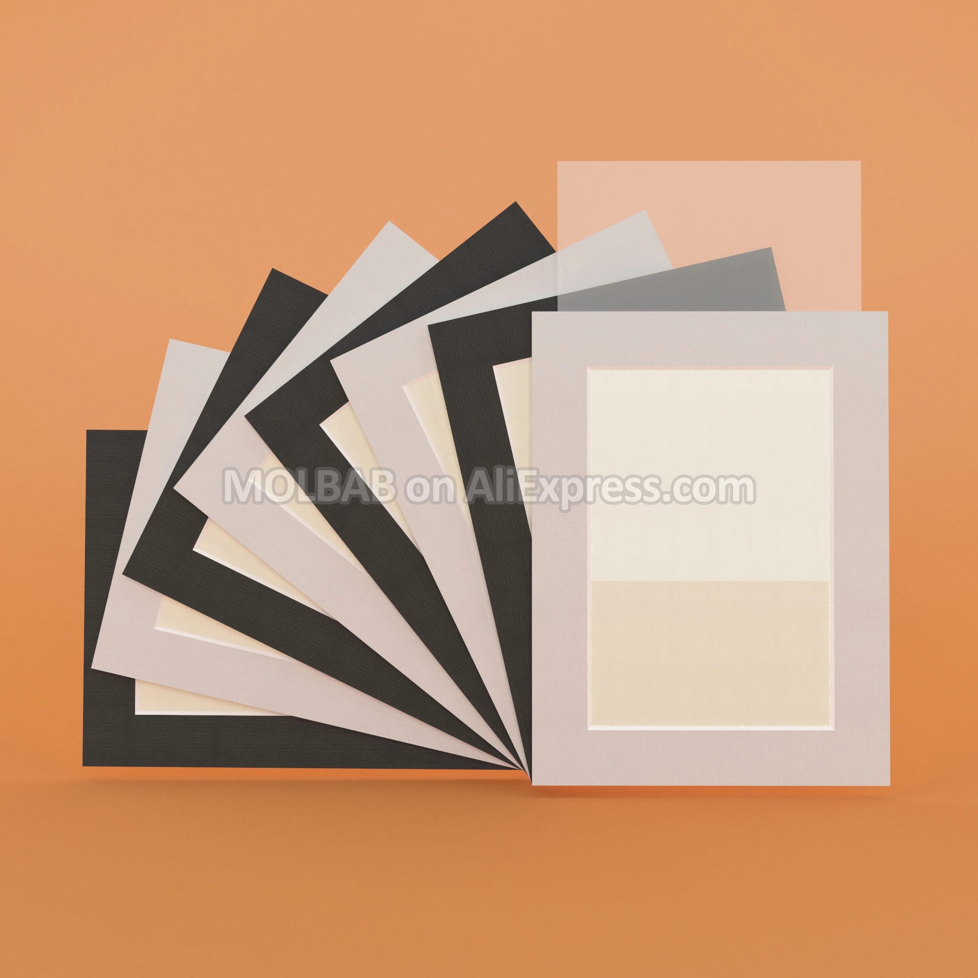 Rectangle Paperboard Picture Frame 5/6/7/8/10 Inch White/Black Mat Board Wall Mounted For Photo Décor DIY Paper Crafts 8PCS/Lot