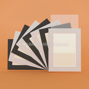 Rectangle Paperboard Picture Frame 5/6/7/8/10 Inch White/Black Mat Board Wall Mounted For Photo Décor DIY Paper Crafts 8PCS/Lot