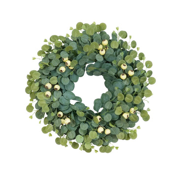 60cm Christmas Wreath Green Decoration Artifical Leaves Navidad Party Wall Door Window Fireplace Staircase Garden Wreath 2024