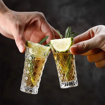 6pcsx60ML Lead Free European Design Chinese Old Fashioned Shot Glasses for Liquor Vodka Spirit Drinkware