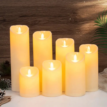 Led Candle With Flickering Flameless ,Wedding Party Bar Holiday Atmosphere Light, Birthday Lamp Home Decoration 12.5cm-25cm