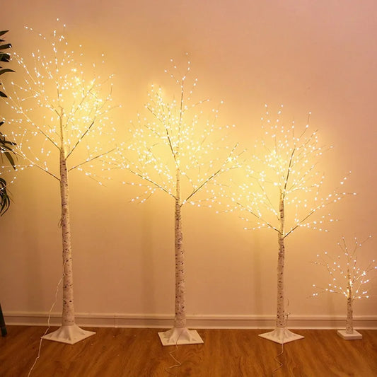 LED Birch Tree Bedroom Lights for Landscape Luminous Decoration New Year Home Room Decoration Christmas Tree san valentin Gift