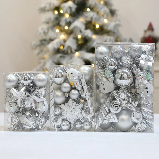 Christmas Candy Snowman Hanging Ball Mixed Shapes Christmas Tree Decoration Pendant Christmas Tree Colorful Hanging Ball