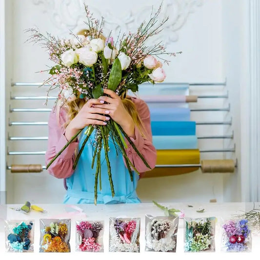 Dry Flowers Preserved Flowers Materials Epoxy Resin Candles DIYs Floral Materials Hydrangea A Variety Of Flowers In A Package