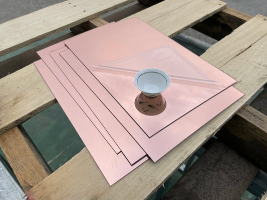300x400x1.6MM Rose Gold Rectangle Sheet Plastic Pier Glass Hotel Decorative Lens Safe Using Acylic Plexiglass Mirror