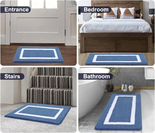 Kitinjoy Absorbent Bath Mat Bathroom Rug Shower Non-Slip Bedroom Wash Carpet Soft Thick Living Room Plush Foot Mat Floor Decor