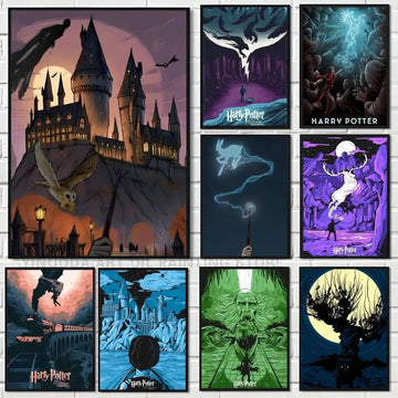 Cool H-Harry-P-Potter  Poster Wall Art Printing Waterproof Home Living Bed Room Bar Aesthetic Decor