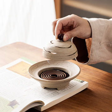 Ceramic Retro Incense Stove Plate Incense Home Interior Line Incense Seat Creative Sandalwood Burner Zen Tea Ceremony