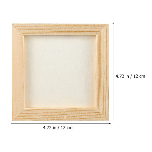 5pcs(15cm) / 8Pcs (12cm) Hand Decor Clay Picture Frame Photo Wood Frames Blank DIY Wooden Slush Craft Child