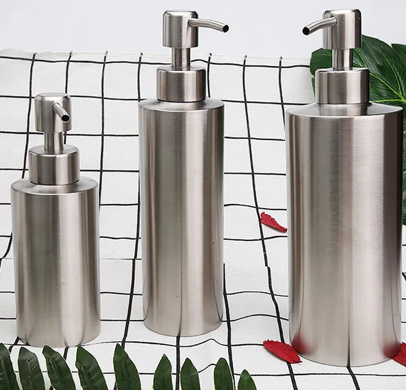 Liquid Soap Dispenser Bottle Gel Bottle 304 Stainless Steel Lotion Pump Hand Soap Kitchen Bathroom Dispenser 250ml/350ml/550ml