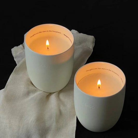 Woody Ptolemy Scented Candle Natural Cedar Cypress Trees Ceramic Cup Relax Aromatherapy Candles Home Decoration Luxury Gift