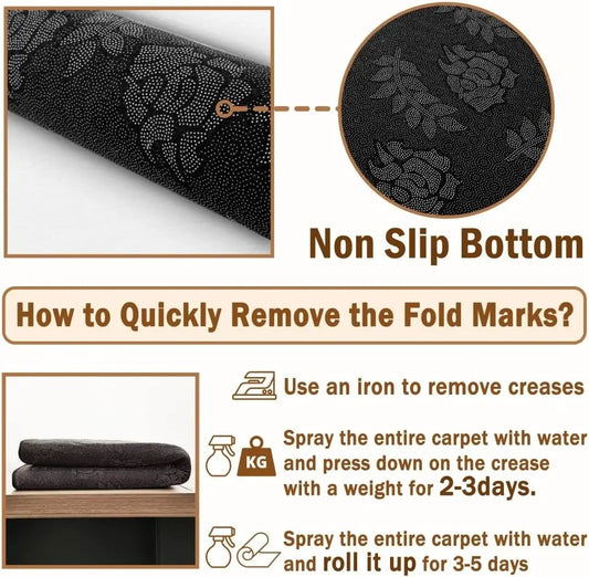 VIKAMA Modern Nordic Luxury Loop Pile Carpet Shaggy Rug Extra Large Floor Mat for Sofa Living Room Bedroom Anti-Fade Home Decor