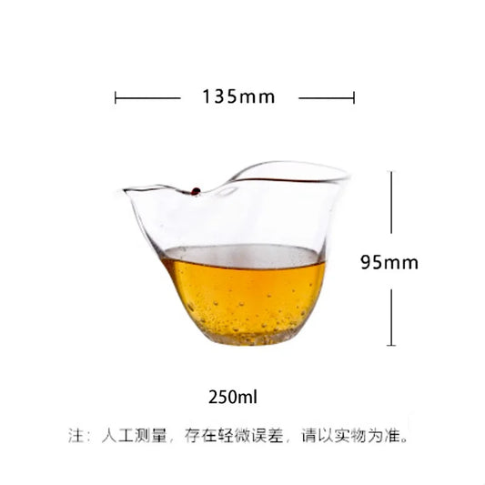 250ML Gourd Air Bubble Glass Fair Cup Tea Pitcher Heat-resistant Kung Fu Tea Fair Mug Chahai Chinese Tea Set Accessories