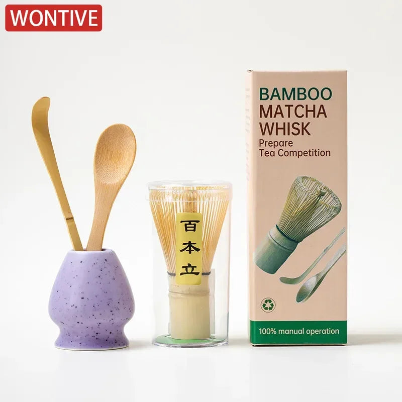 4-5PCS/set Japanese Matcha Set Safety Bamboo Buddha Tea Spoon Tea Set Indoor Tea Stirring Tools Accessories Kitchen Teaware Sets