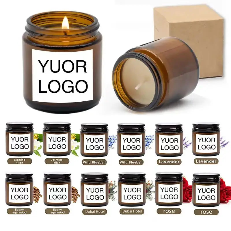 6oz/160g Custom Photo Scented Candle Gift-Personal Aromatherapy with Logo/Design Stickers-Birthday Wedding Corporate Present