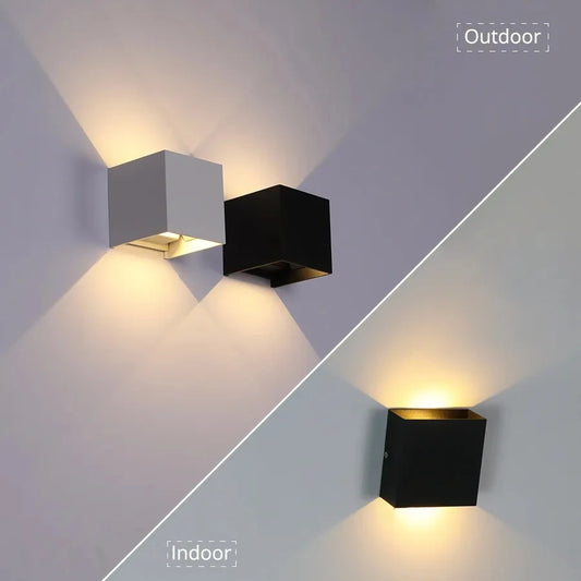 LED 6W/12W Outdoor Waterproof IP65 Wall Light Porch Garden Wall Lamp & Indoor Bedroom Living Room Decoration Lighting Lamp