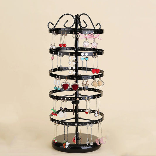 Rotating Metal Earring Display Stand – Multifunctional Jewelry Holder Organizer for Stud & Drop Earrings | Naturalbuilthome
