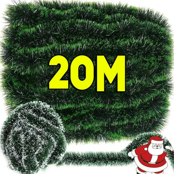 20/2m Christmas Green Cane Ribbons Garland DIY Xmas Tree Ornaments Cane Ribbon Wreath Hanging Pendents Home Party Decor Supplies