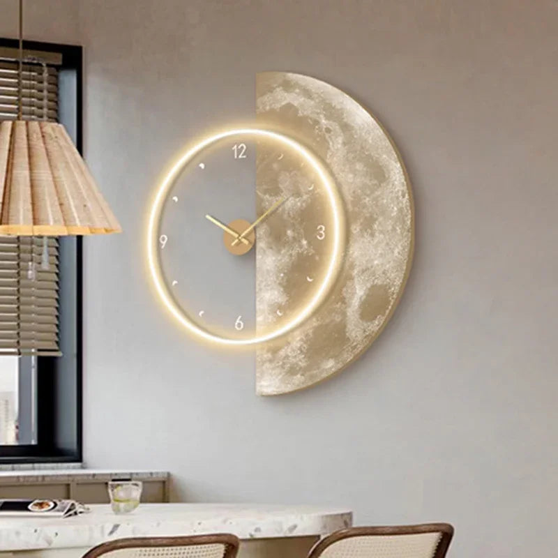 Large Led Wall Clock Luxury Living Room Watches Wall Art Bedroom Kitchen Mural Clocks Acrylic Home Design Aesthetic Decoration