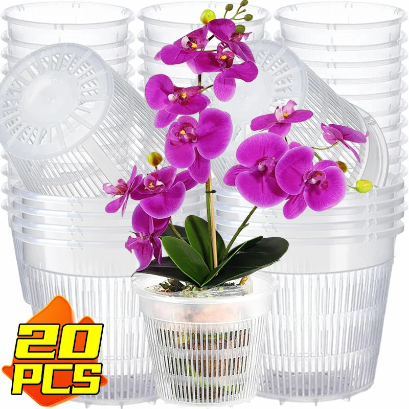 Orchid Pots Plastic Flower Plant Repotting Pot with Holes Orchid Breathable Root Mesh Pot Flower Container Garden Nutrition Cups