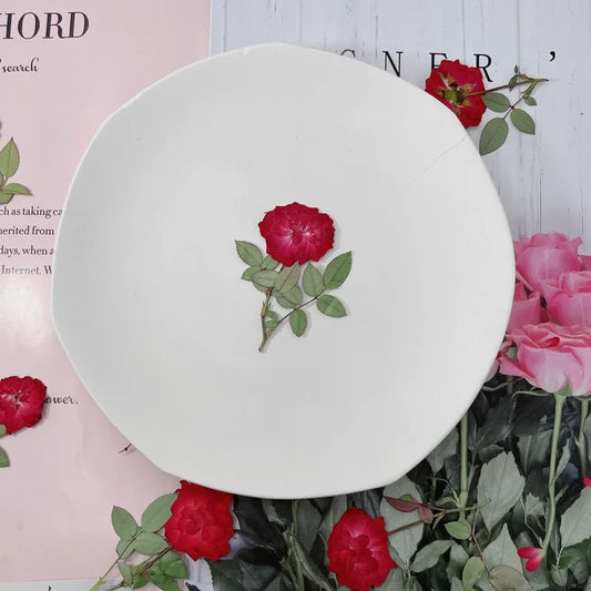60pc Pressed Press Dried Rose Dry Flower Plants For Epoxy Resin Pendant Necklace Jewelry Making Craft DIY Accessories Phone Case