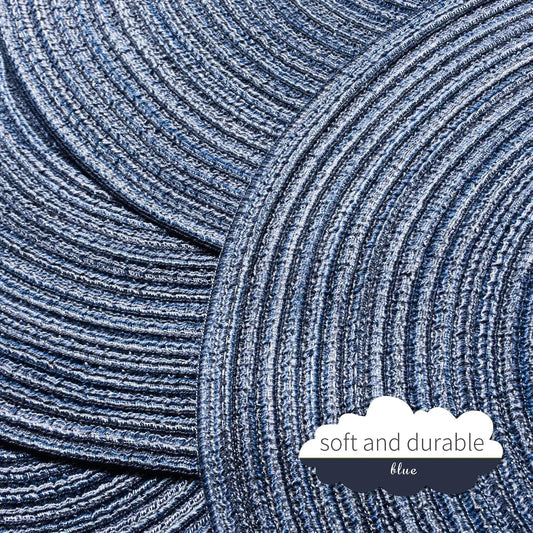 4/6/8pcs Round Braided Placemats Set Round Table Mats for Dining Tables Natural Woven Heat Resistant Place mats 15 Inch