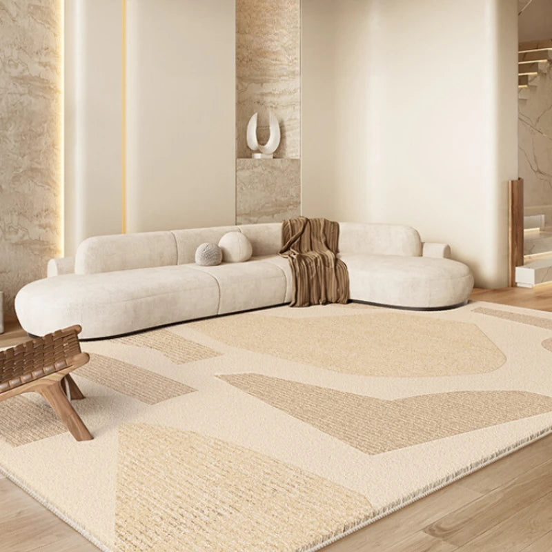 Cream Style Rugs for Bedroom Large Area Living Room Decoration Carpet Fluffy Soft Lounge Rug Thick Washable Cloakroom Floor Mat